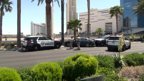 Armed suspect arrested after vehicle chase near Las Vegas Strip, police said