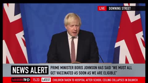 Boris Johnson: “We will have to adjust our concept of what constitutes a full vaccination”.