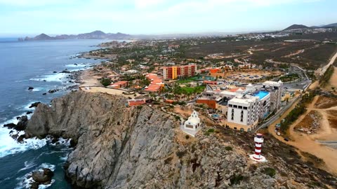 El Encanto Lighthouse and Catholic Church flyby