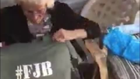 Old Lady receives #FJB shirt - and LOVES it