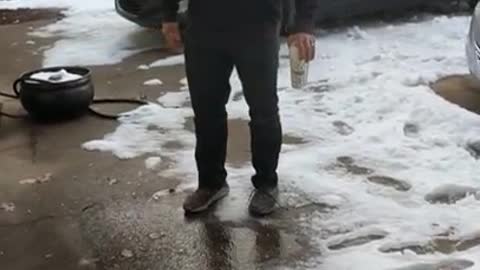 My Funny brother slips on ice fail