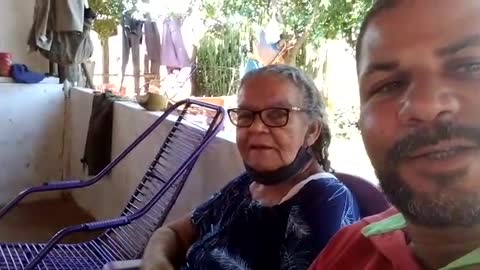 Visita de minha Tia Quininha a meu pai na roça