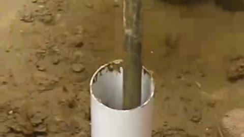 The most primitive way to drill a well