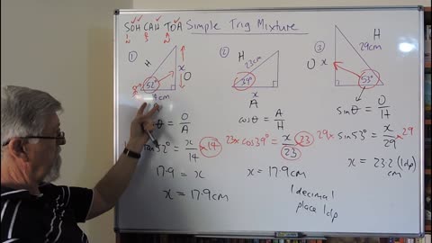 Math Trigonometry Set A 04 Mixture to Calculate the Numerator Mostly for Year/Grade 9 and 10