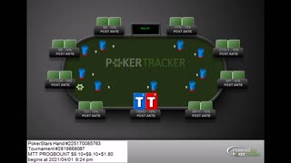 5 bet allin with TT against a maniac in poker holdem tournament