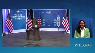Kamala walks away as someone asks her about a no-fly zone over Ukraine