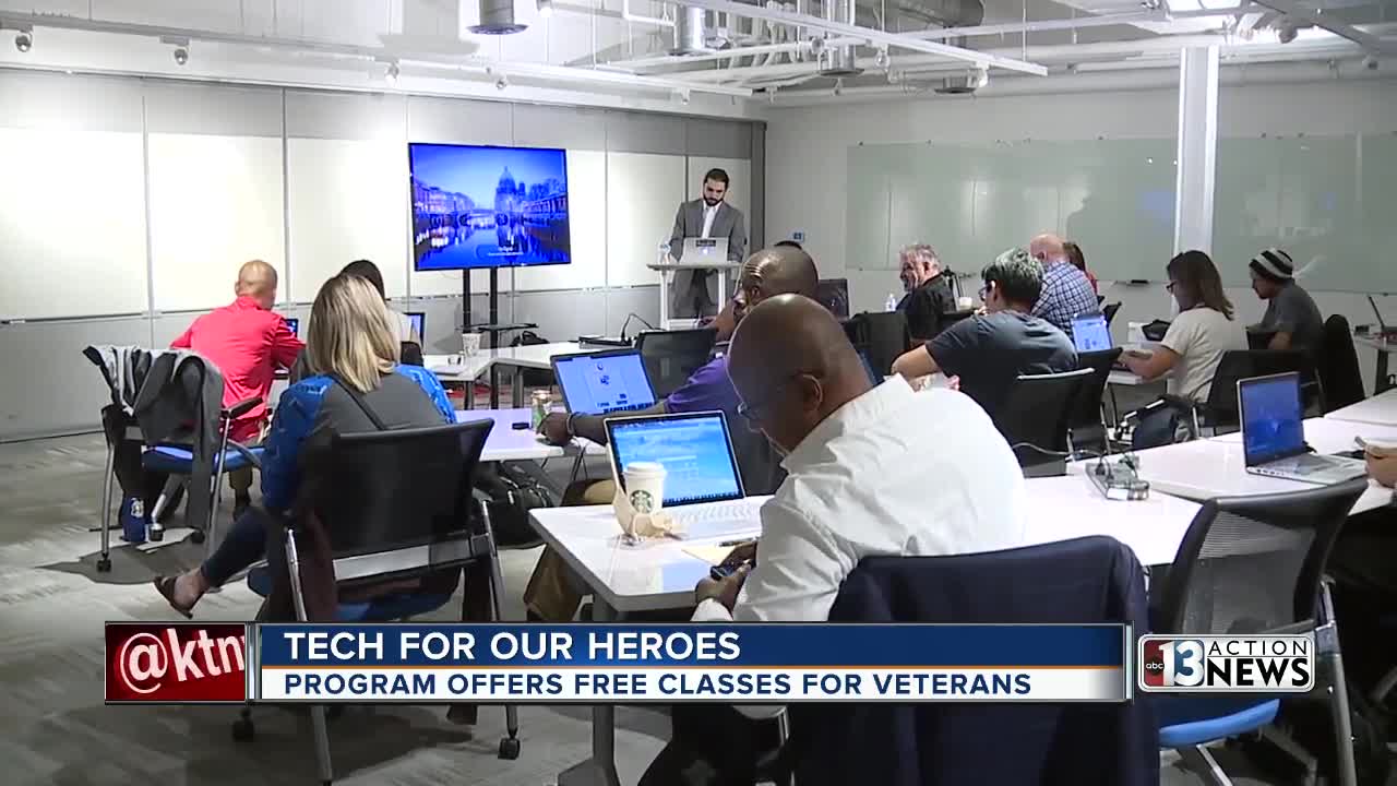 Free class helps veterans advance into tech careers