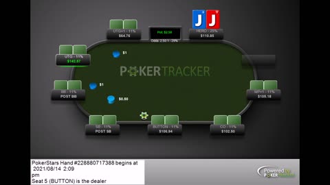 Slow playing JJ against an aggressive bluffer. Poker No Limit Holdem at its best!