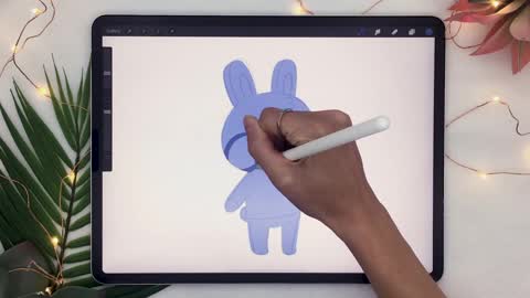 Draw Rabbit Animation With Flat Plate