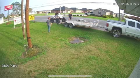 Loading Four-Wheeler into Trailer Doesn't go as Expected