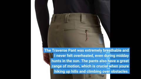 User Comments: SITKA Gear New for 2019 Traverse Pant
