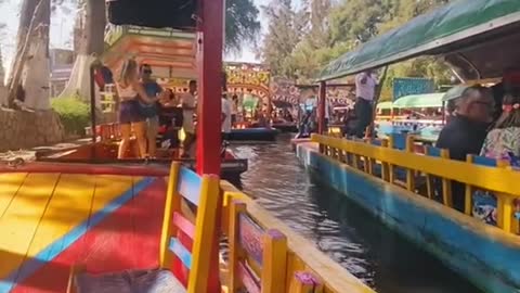 POV: You're riding a boat on an ancient Aztec canal: