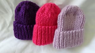 Hand Knitted PREEMIE HATS