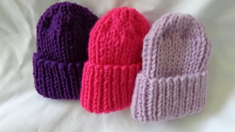 Hand Knitted PREEMIE HATS