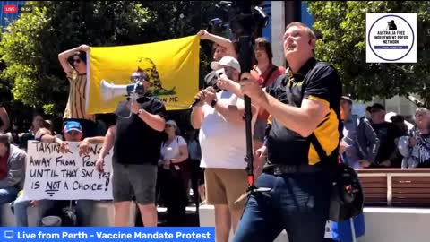 Perth Protest 30/10/2021 i mod Vaccinemandater