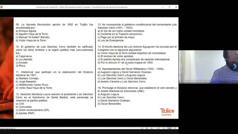 TRILCE SEMESTRAL 2021 | SEMANA 17 | H. DEL PERÚ: Tercer Militarismo - Primavera demócrita