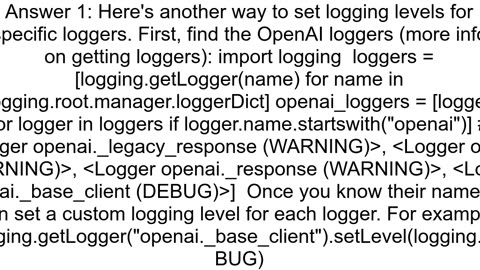 Logging in the Open AI python library