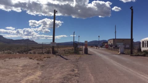 The back gate to Area 51. I met my wife just a few miles from here.