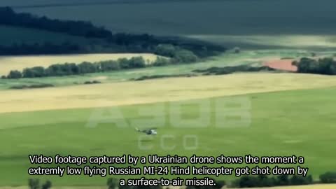 🔴 Russian MI-24 Hind Helicopter Downed By Ukrainian Igla MANPADS While Flying Extremely Low