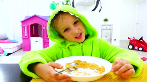Vlad and Nikita children morning routine story with Huge Toy