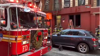Fire broke out at E73rd Street and FDR drive in a residential building on Saturday morning