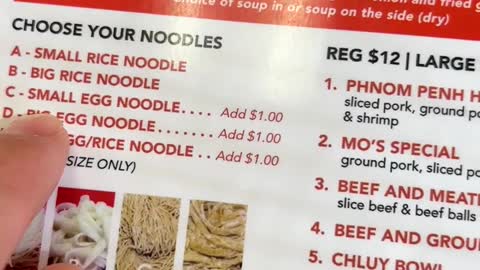 The best place for Cambodian Noodles