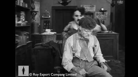 Charlie Chaplin - Deleted barber shop scene from Sunnyside (1919)(720P_HD)