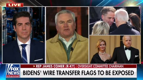 Rep. James Comer says he finally got bank records from 1 of the 13 banks that were used by the Biden Crime Family