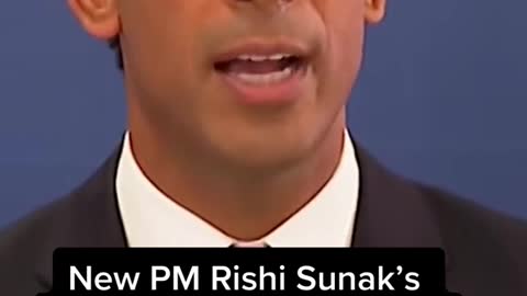 New PM Rishi Sunak's awkward end to address to nation
