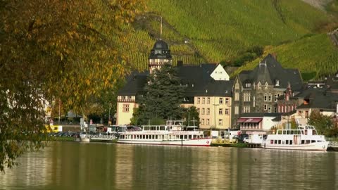 Bernkastel-Kues in Mosel Germany - German Moselle Valley - Wine Tourism travel video Deutschland