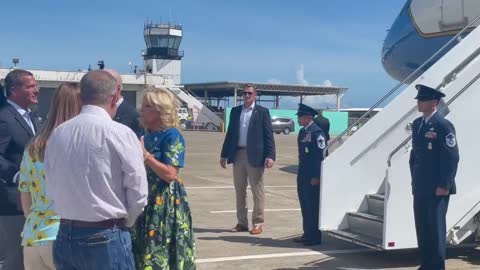 Someone Call The Fashion Police: Jill Biden Shows Up In A Tablecloth To Bag Groceries In Puerto Rico