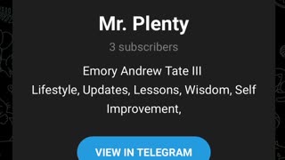 Andrew Tate´s Telegram Channel