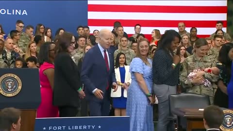 For the second time today Biden is very confused after ending his speech