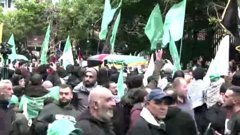 Funeral for deputy Hamas chief killed by drone strike