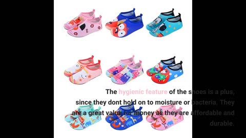 Real Reviews: HIITAVE Kids Water Shoes Non-Slip Beach Swim Barefoot Quick Dry Aqua Pool Socks f...