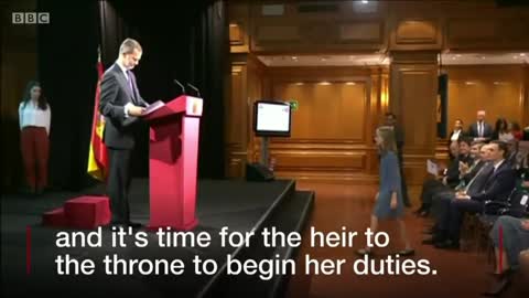 Spain's princess delivers her first speech - BBC News