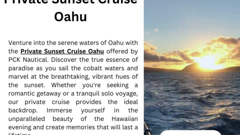 Top Private Sunset On Cruise Oahu | PCK Nautical