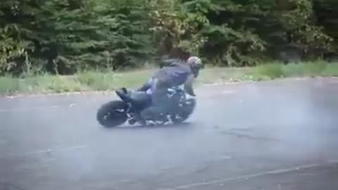 Dangerous bike stunt