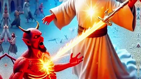 Jesus vs devil #jesus #devil #jesuschrist #catholic #god #godvssatan