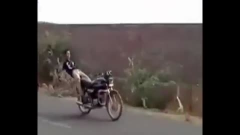 funny bike accident, stunt goes wrong