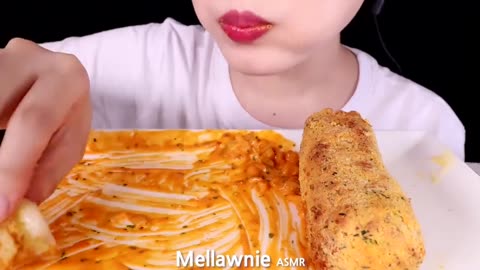 ASMR GIANT CHEESE STICKS, CHEESY CARBO FIRE NOODLES 대왕 뿌링클 치즈스틱 COOKING & EATING SOUNDS MUKBANG 요리먹방