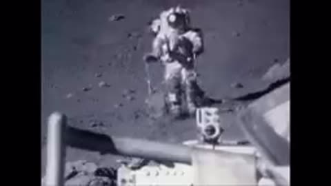 Astronouts falling on the Moon NASA Apollo Mission Landed.