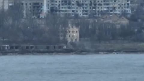 Russian Armed Forces fire at the enemy on the right bank of the Dnieper River