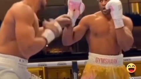 Anthony Joshua VS Francis phantom punch to win the title must see