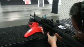 Anthony on a rental AR at the range