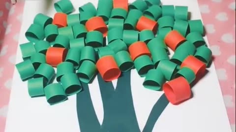 DIY paper Wall Art just Handmade Tree very Shorts Video