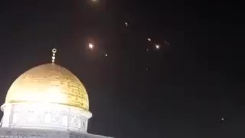 Israel Defending The Temple Mount And Al-Aqsa Mosque From Iranian Missile And Drones