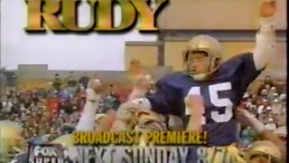 September 15, 1996 - TV Promo for 'Rudy' (Notre Dame)