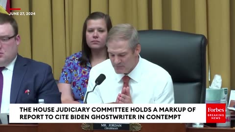 Jim Jordan Brings The Receipts About Biden's Docs Scandal In Call To Hold Ghostwriter In Contempt.