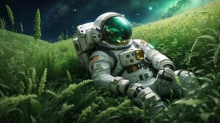 AI-Generated Art: Astronauts Relaxing in Nature